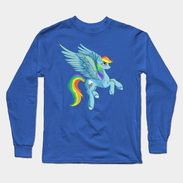 Rainbow Dash Long Sleeve T-Shirt by ThatCatObsessedDemon